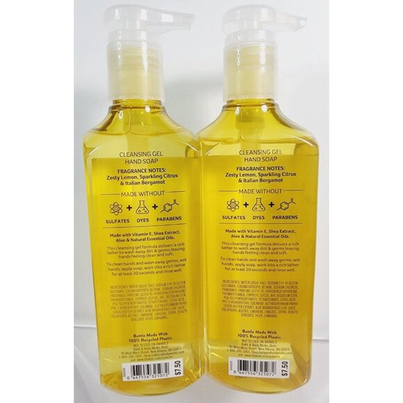 2 KITCHEN LEMON Bath & Body Works Gentle GEL Hand Soap 8 oz New - Picture 7 of 8